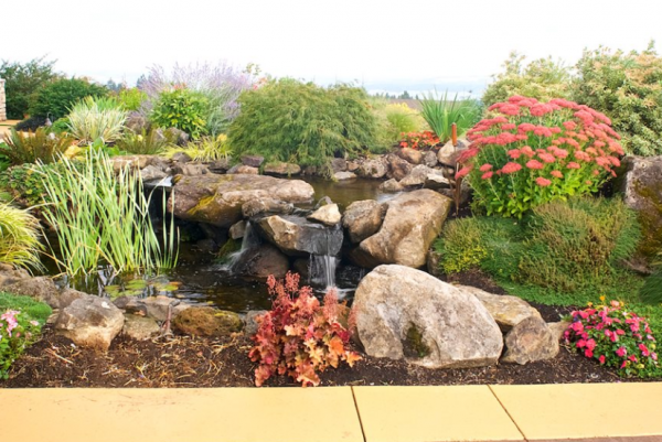 Taman dengan taman batu alami